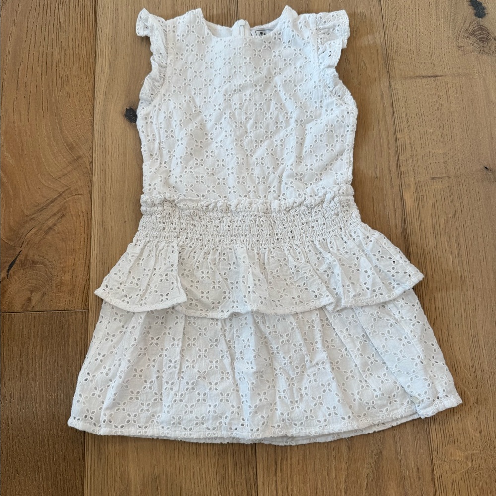 Tartine et Chocolate White Eyelet girls Dress